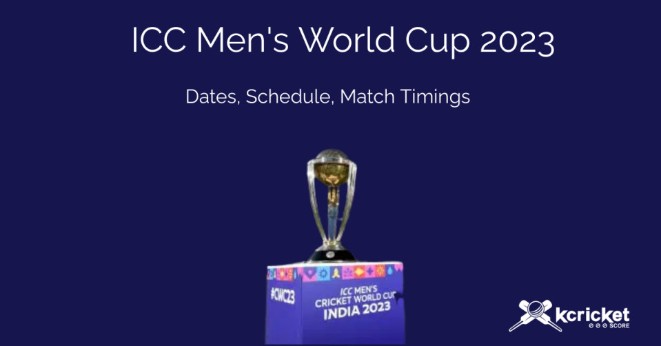 ICC Men's ODI World Cup Schedule: Dates, schedules, India matches, squads, and live streaming information