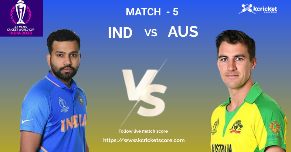 World Cup 2023 Match 5: India vs Australia , head to head, Pitch Report and Whether Updates.