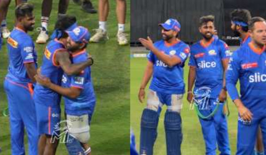 Got a hug, do thier heart too? On seeing Rohit, Hardik gave a hug, Yarana shows on the field.