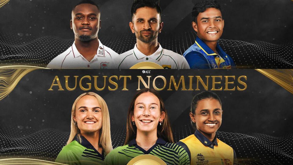 ICC Men and Women&#39;s Player of the Month Nominees for August 2024 has been Revealed