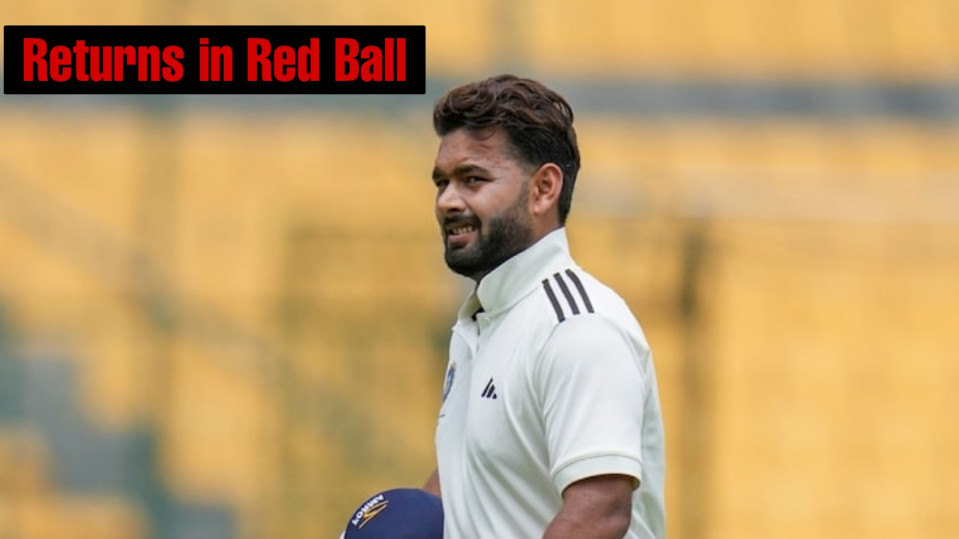 Wicketkeeper Batsman Rishabh Pant Scored a Half Century Returning to Red Ball Cricket After 21 Months