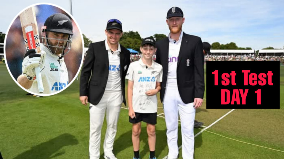 New Zealand vs England 1st Test Match Day 1 Review: New Zealand's Score is 319 Runs for 8 Wickets