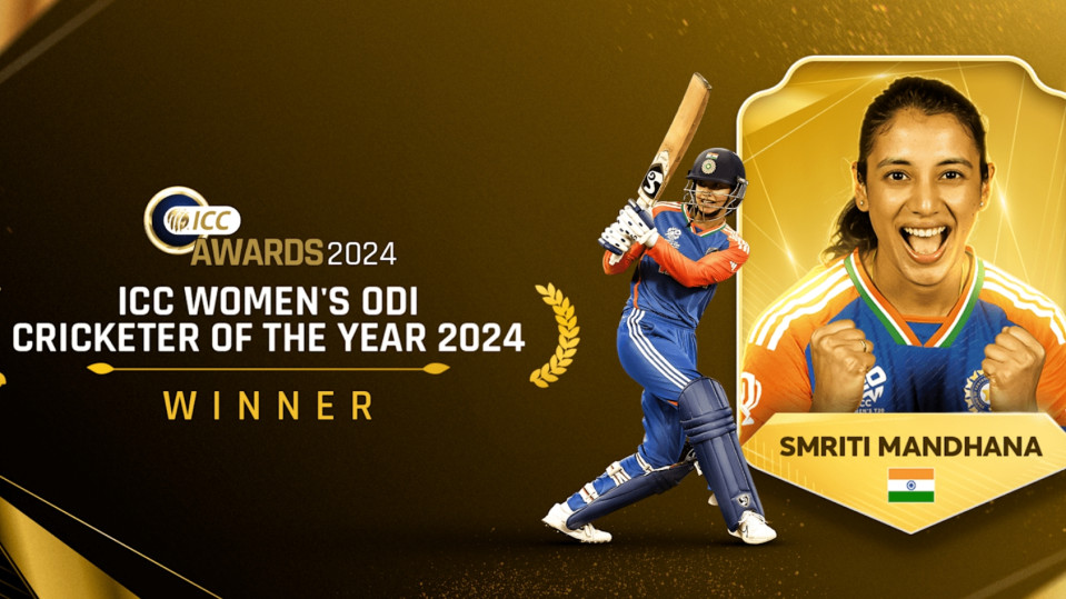 India Batter Smriti Mandhana has been Named the ICC Women&rsquo;s ODI Cricketer of the Year