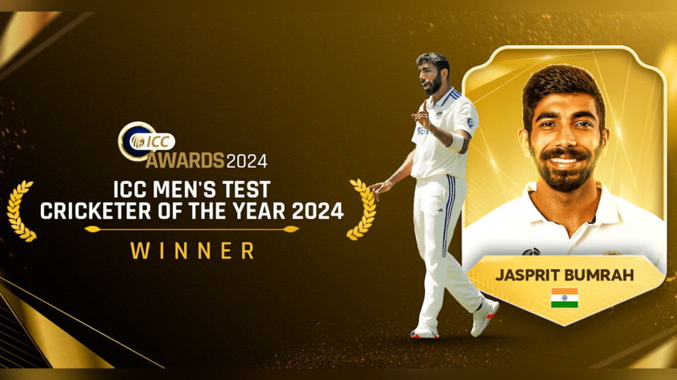 Indian Speed-Star Jasprit Bumrah has been Crowned as the ICC Men&rsquo;s Test Cricketer of the Year for 2024