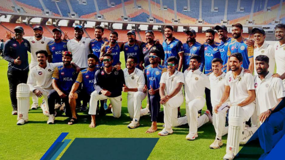 Kerala Scripted History on Friday by Qualifying for their Maiden Ranji Trophy Final