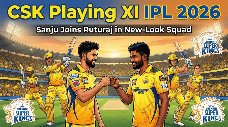 CSK Playing XI IPL 2026: Sanju Samson Joins Ruturaj &amp; Dhoni in a Power-Packed Lineup