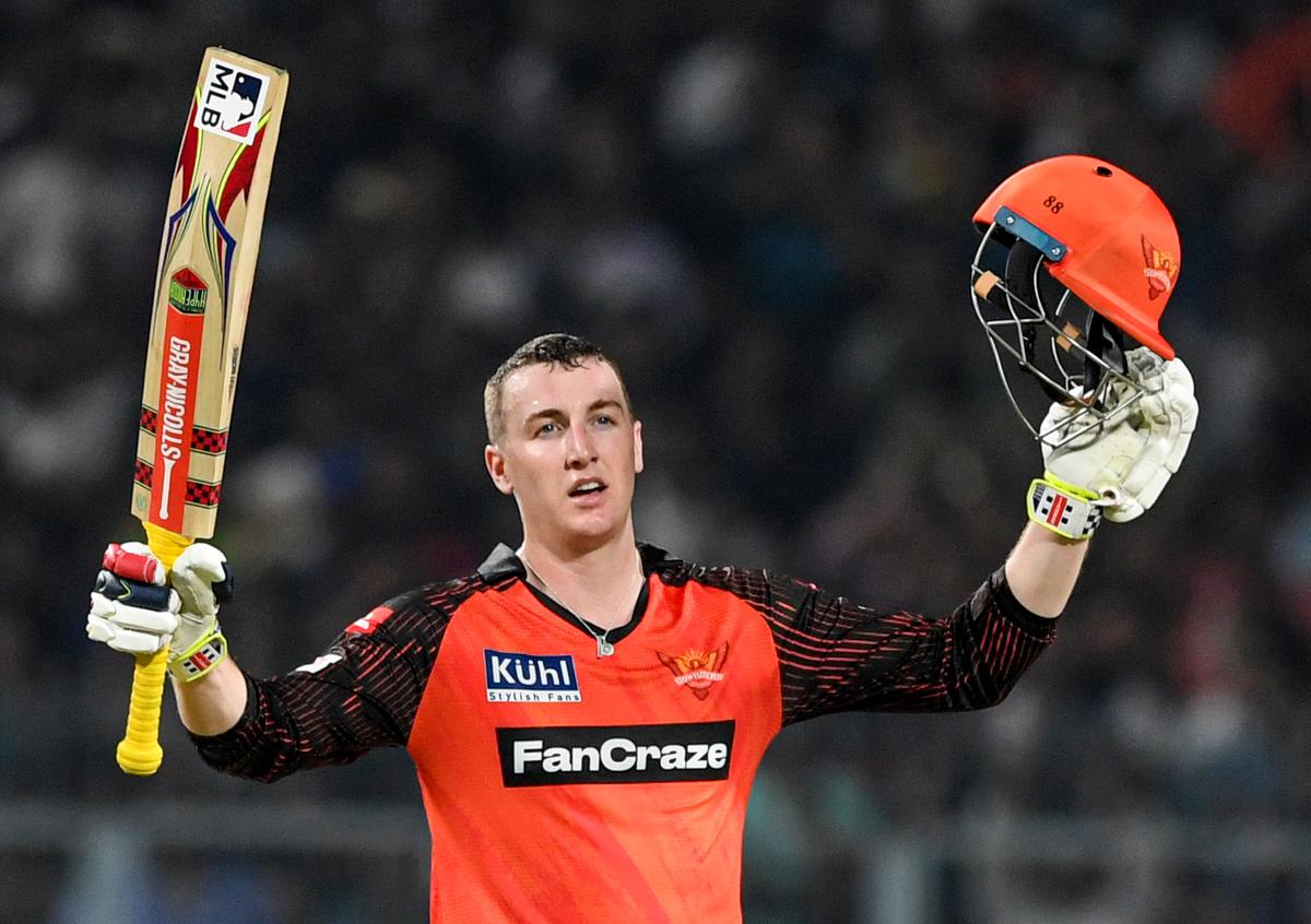 <p>Harry Brook, a Sunrisers Hyderabad newcomer, becomes the first centurion of the IPL 2023.</p>
