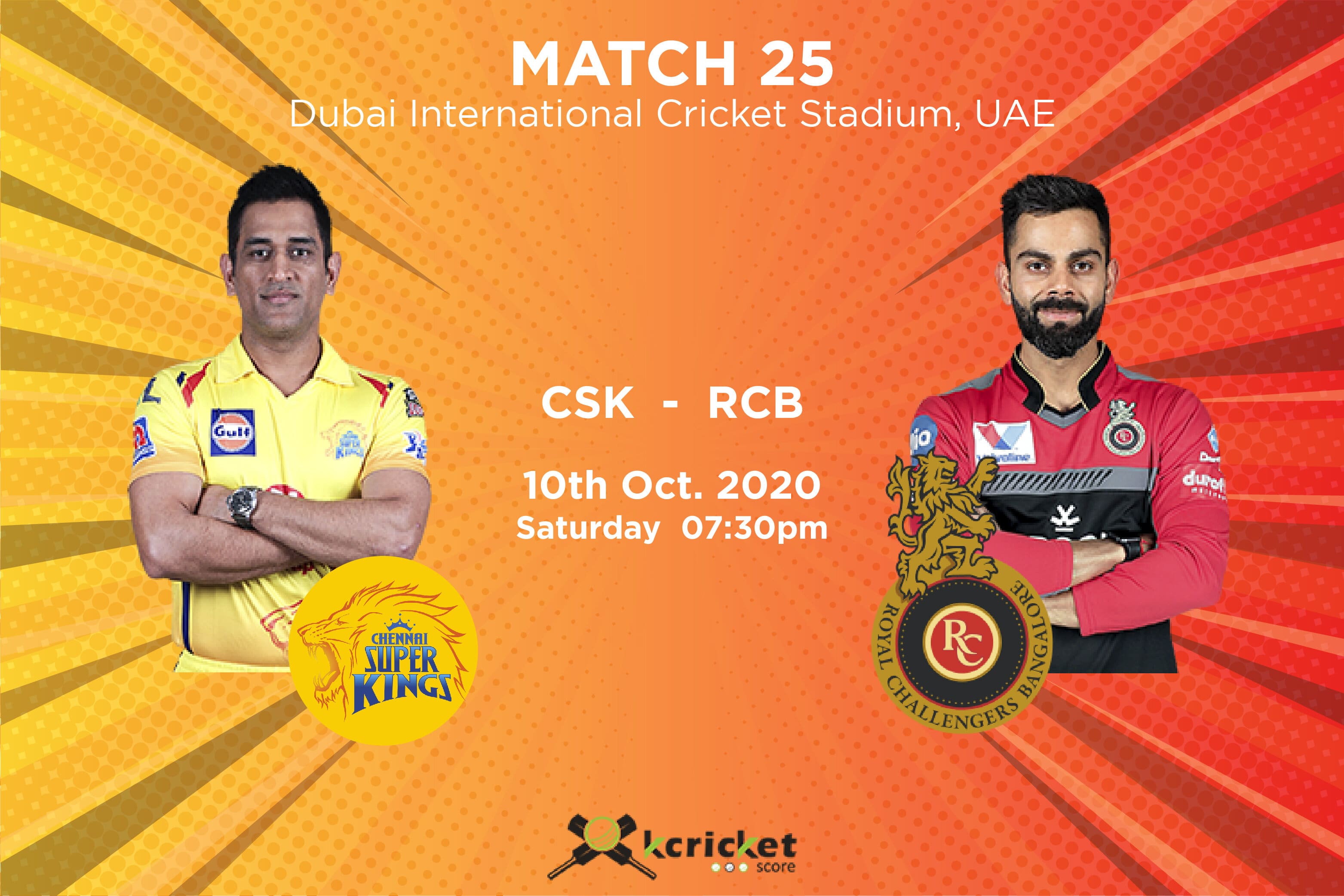 IPL 2020: CSK VS RCB Fantasy XI, Playing XI, Pitch and Weather Report | kcricketscore