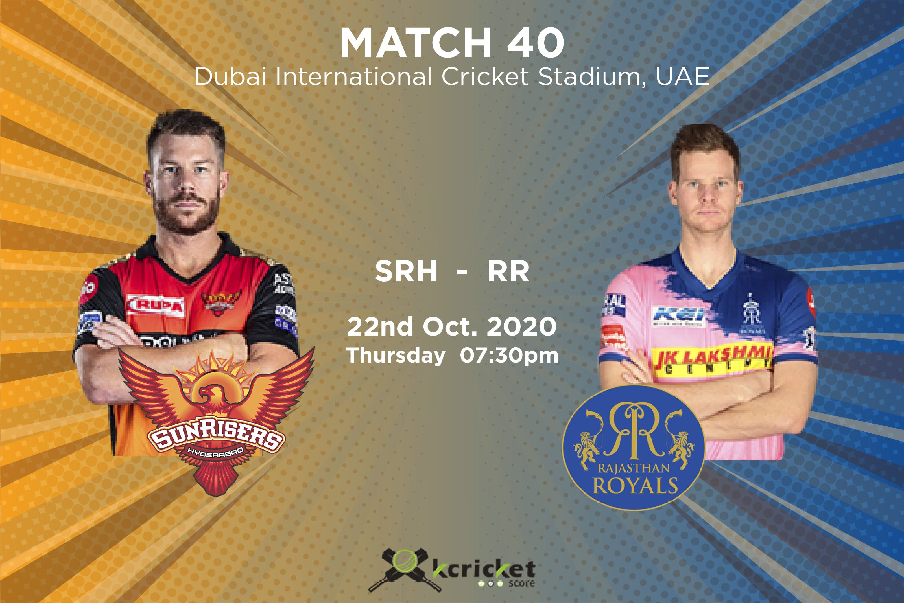 IPL 2020 Live: RR vs SRH, Fantasy XI, Head to Head, Pitch Report