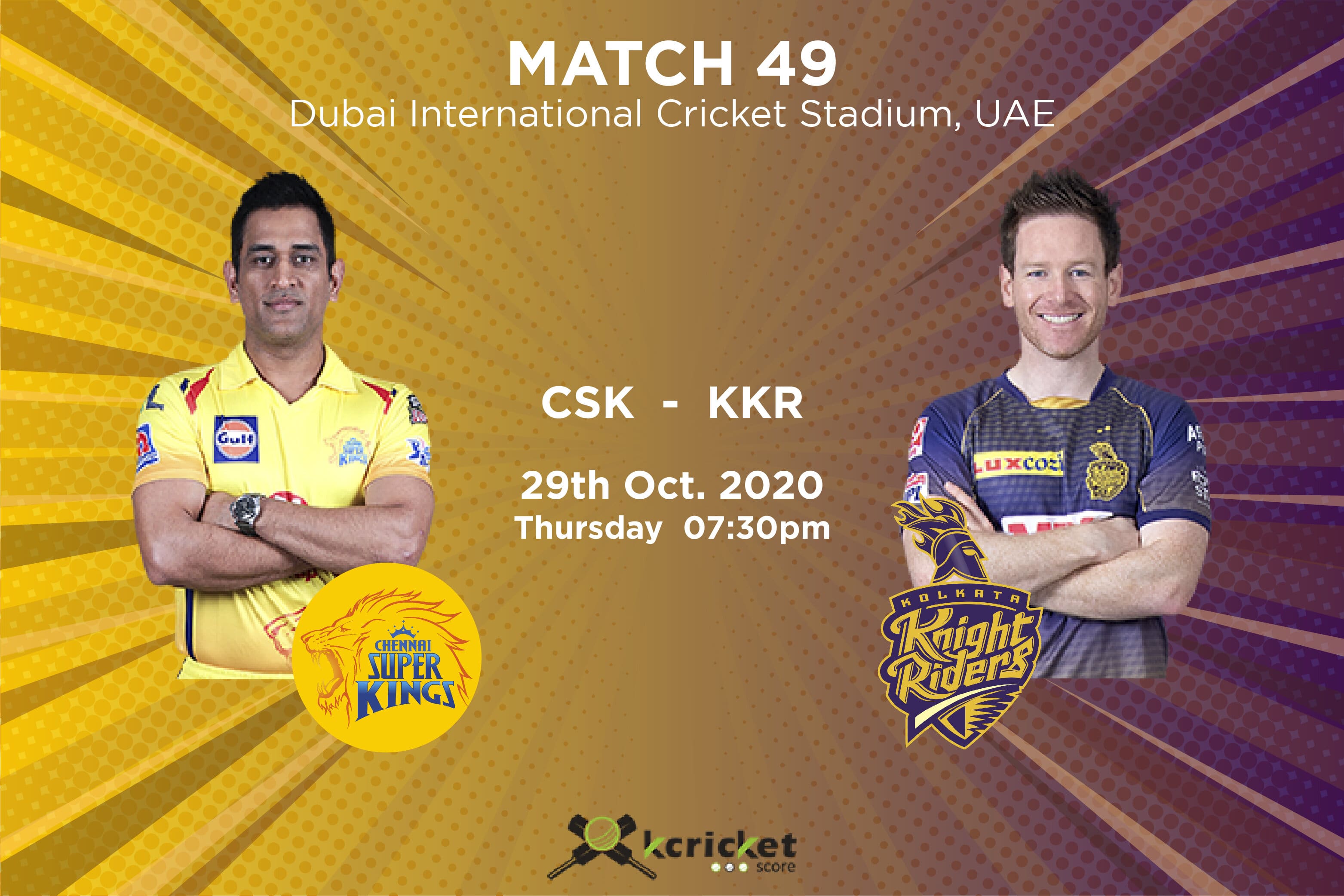 IPL 2020 Match 49: CSK vs KKR, Predicted Playing XI, Pitch and Weather