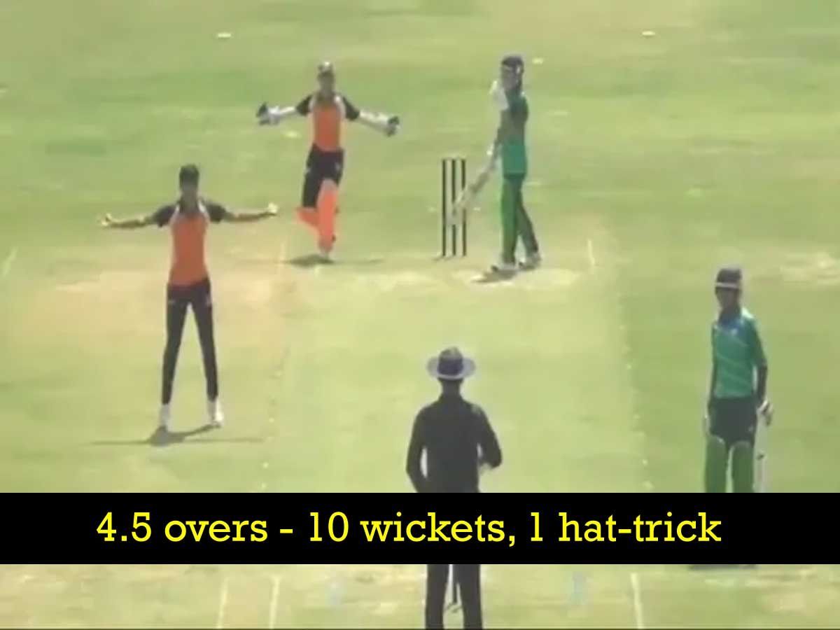 10 wickets, including a hat-trick, in 29 balls! Chandigarh's Kashvee Gautam creates history - Watch Video