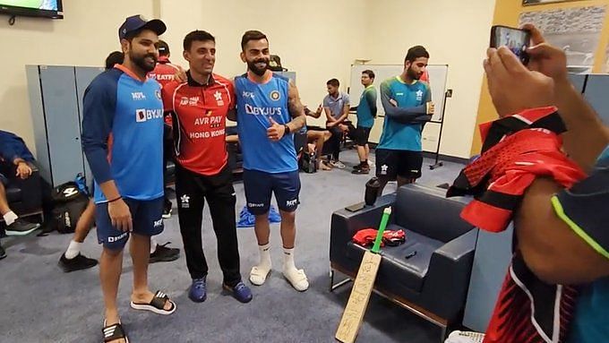 Asia Cup 2022: Hong Kong players visit Indian dressing room for 'once in a lifetime experience', watch 