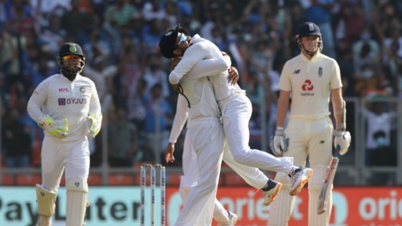 Axar Patel slices through England as India shine in day-night Test