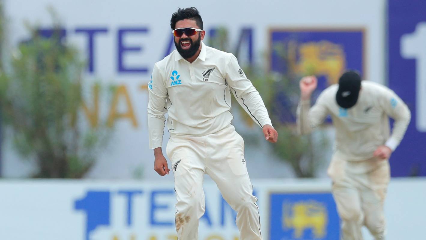 Black Caps v Sri Lanka: Ajaz Patel spins some magic in Galle