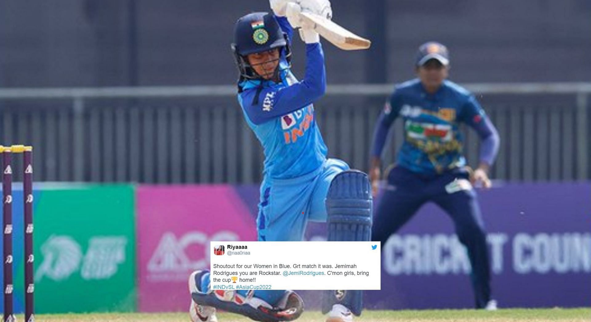 "C'mon girls, bring the cup home" - Fans react after Jemimah Rodrigues and Hemalatha help India beat Sri Lanka in Women's Asia Cup
