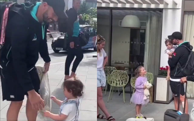 Daryl Mitchell reunites with wife and kids ahead of England Test series