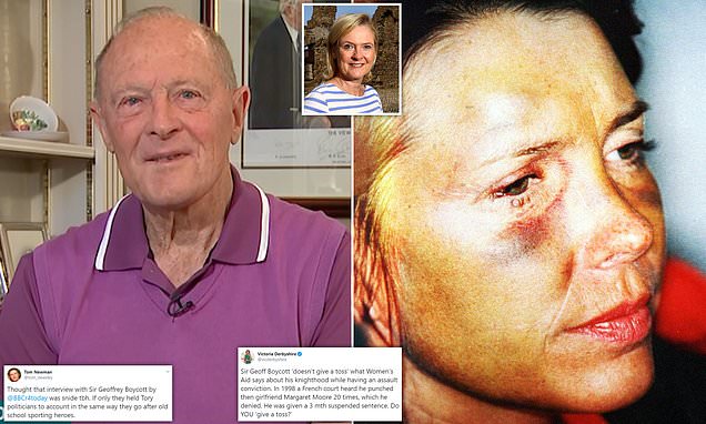 Fury as Sir Geoffrey Boycott is given knighthood despite 2006 conviction