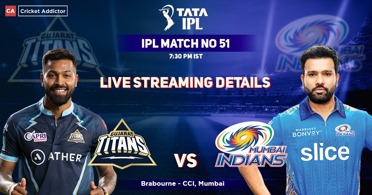 Gujarat Titans vs Mumbai Indians Live Streaming Details: When And Where To Watch GT vs MI Live In Your Country? IPL 2022, Match 51, GT vs MI