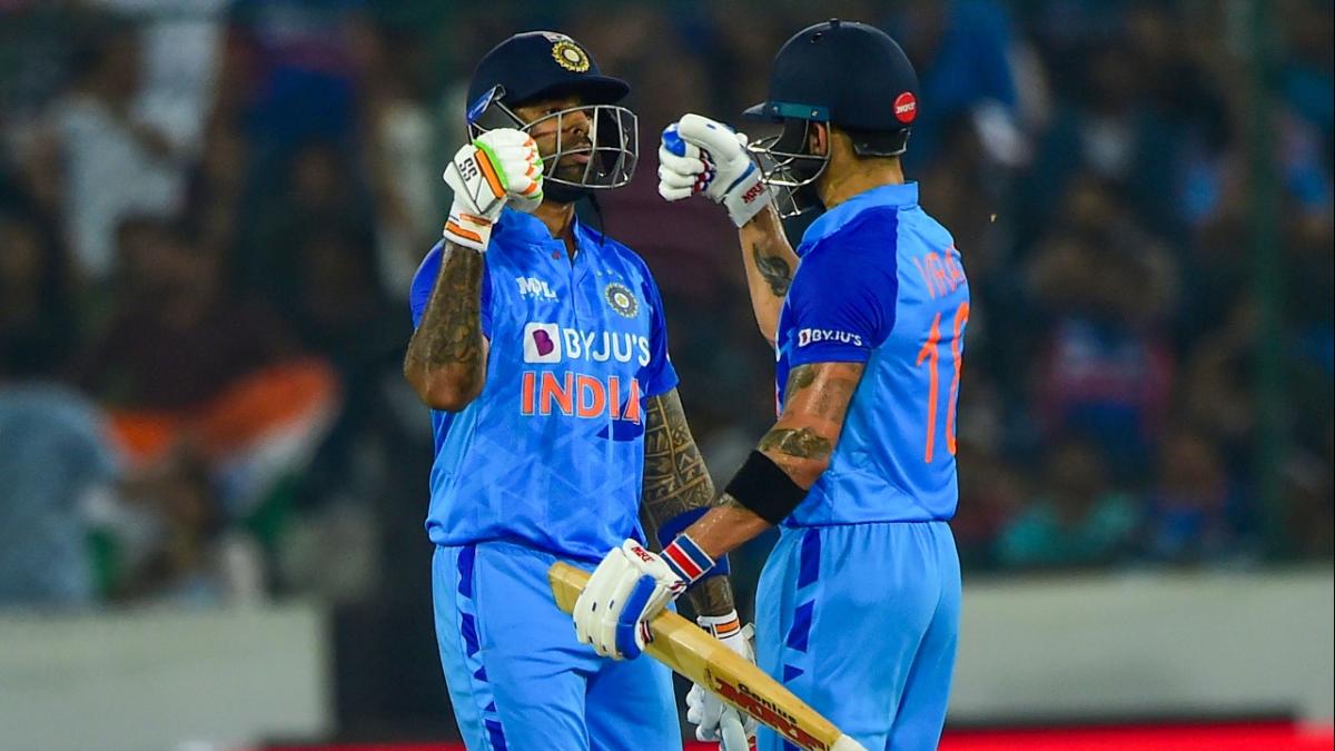 <p>ICC T20I Team of 2022: Virat Kohli, Suryakumar Yadav and Hardik Pandya Included</p>