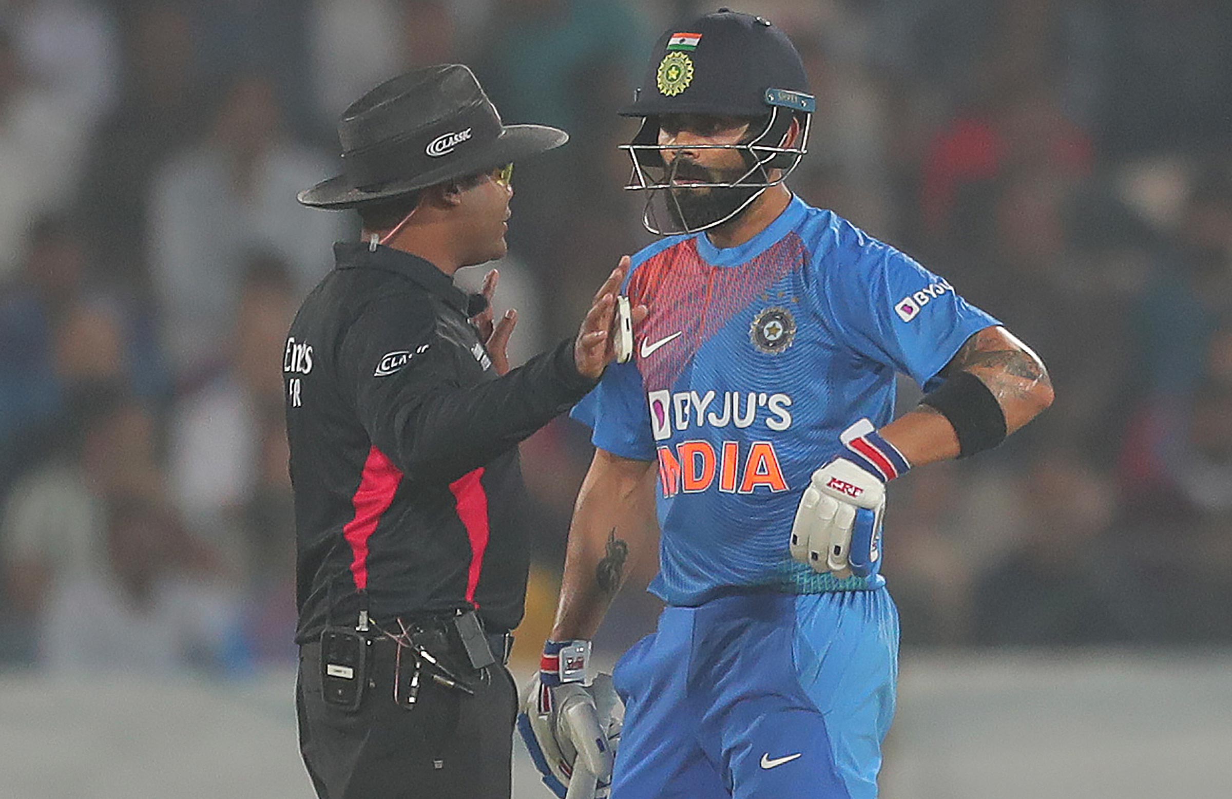 ICC's latest no-ball trial in action as Kohli fires