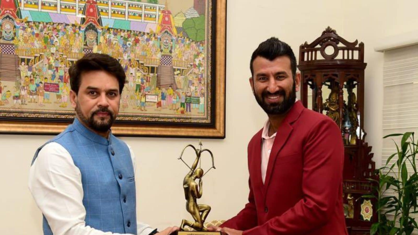 India Cricketer Cheteshwar Pujara Receives Arjuna Award