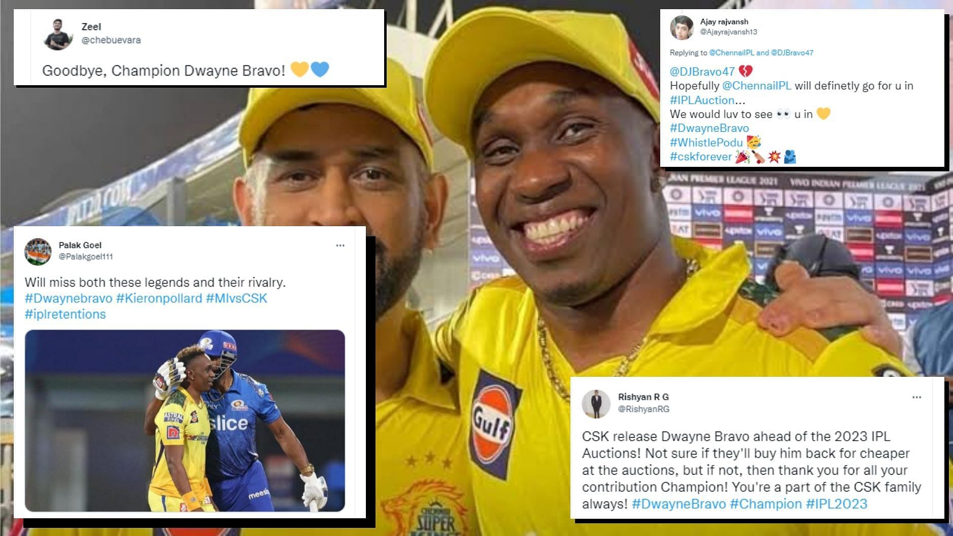 IPL 2023 Auction: "Gonna miss him in Yellove" - Twitterati hail "champion" Dwayne Bravo as CSK release veteran West Indies all-rounder