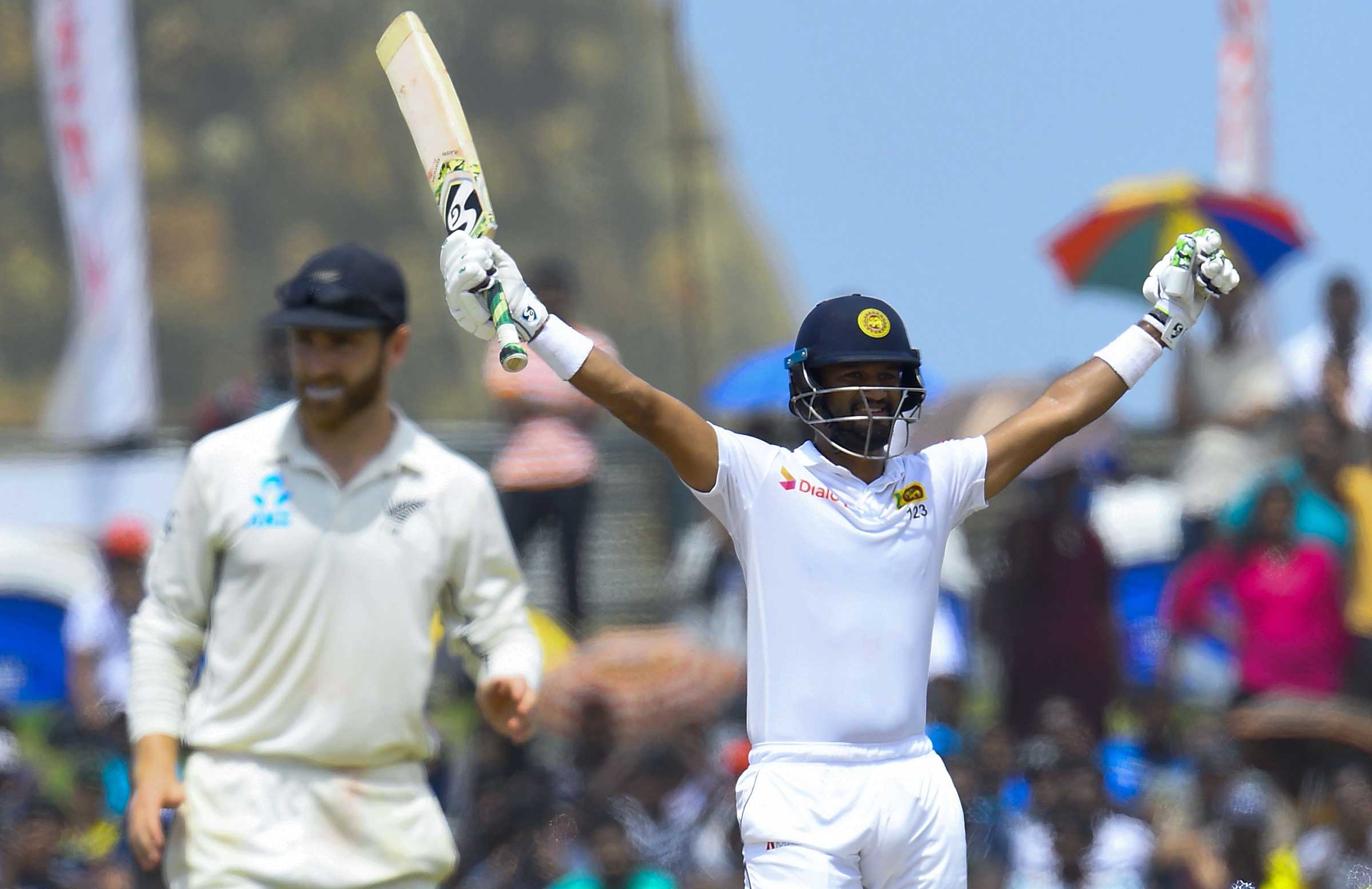Karunaratne ton gives Sri Lanka Test title lead