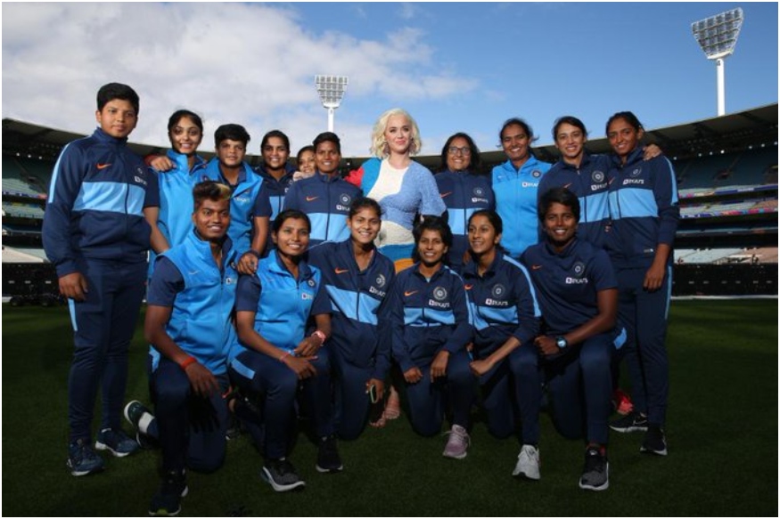 Katy Perry Meets India and Australia Teams Ahead of Women's T20 World Cup Final