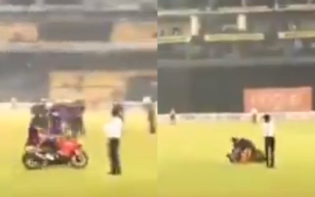 Kusal Mendis' bike skids while celebrating the ODI series win; video goes viral - CricTracker