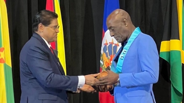 Legendary West Indies cricketer Viv Richards honoured with Order of the Caribbean Community 