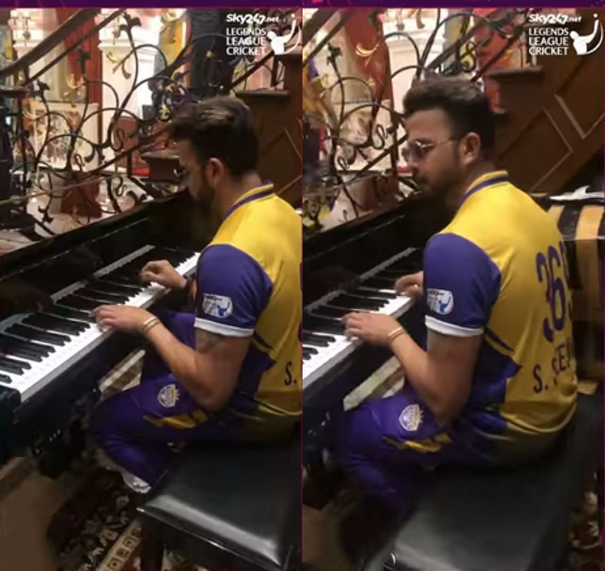Legends League Cricket 2022: [WATCH] Former India pacer S Sreesanth impresses with his piano-playing skills