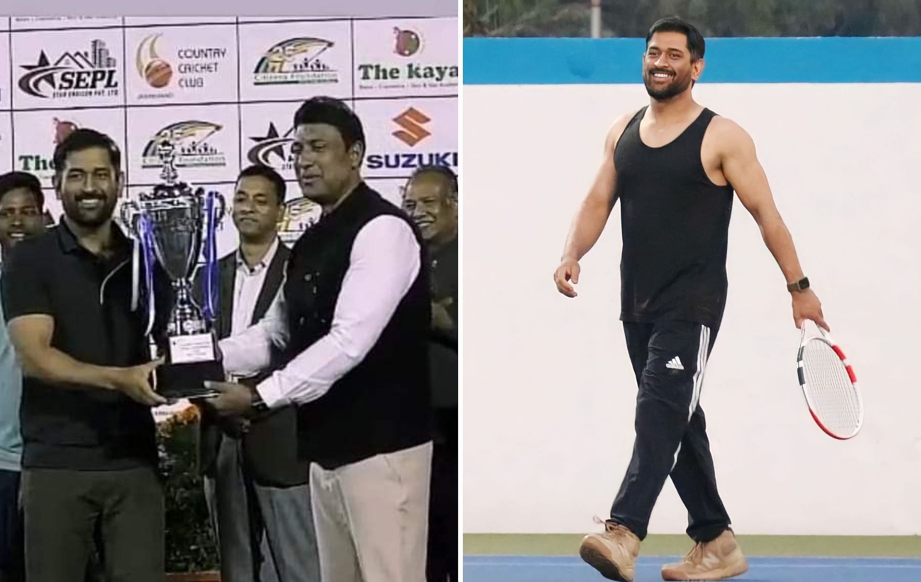 MS Dhoni wins JSCA Tennis Championship in doubles category with partner Sumeet Kumar Bajaj