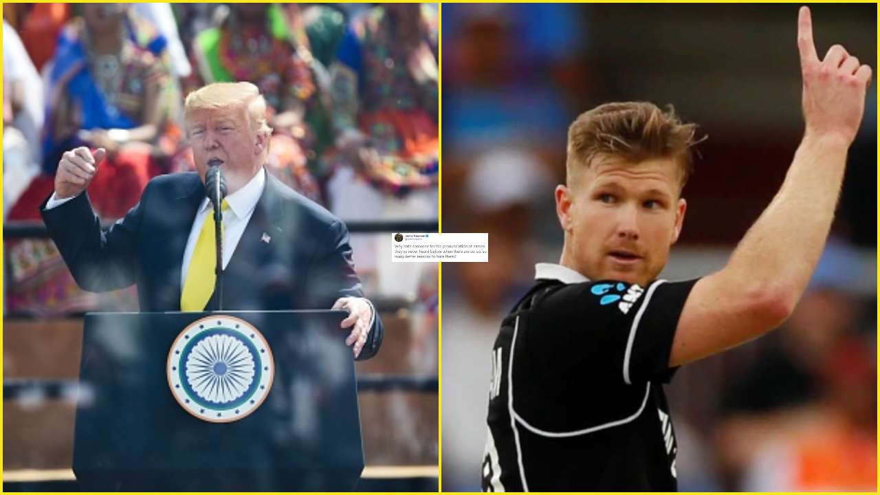 New Zealand cricketer Jimmy Neesham reacts to Donald Trump's 'Soo-chin' Tendulkar, 'Veerot' Kohli remark