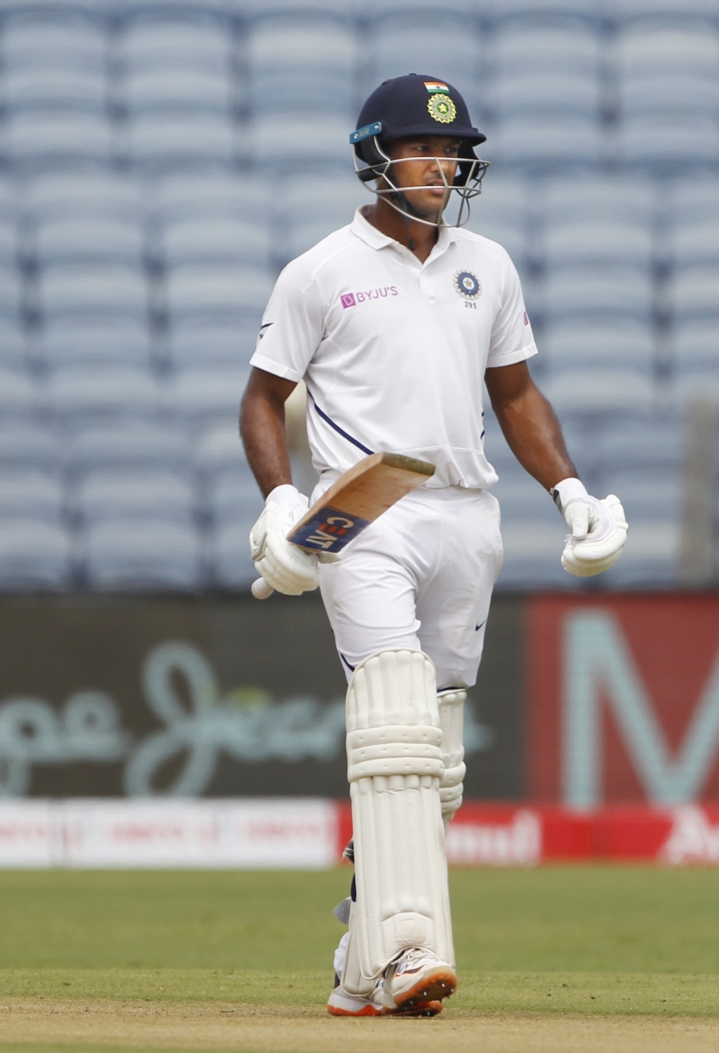 Pune Test: Mayank takes India to comfortable position at Tea