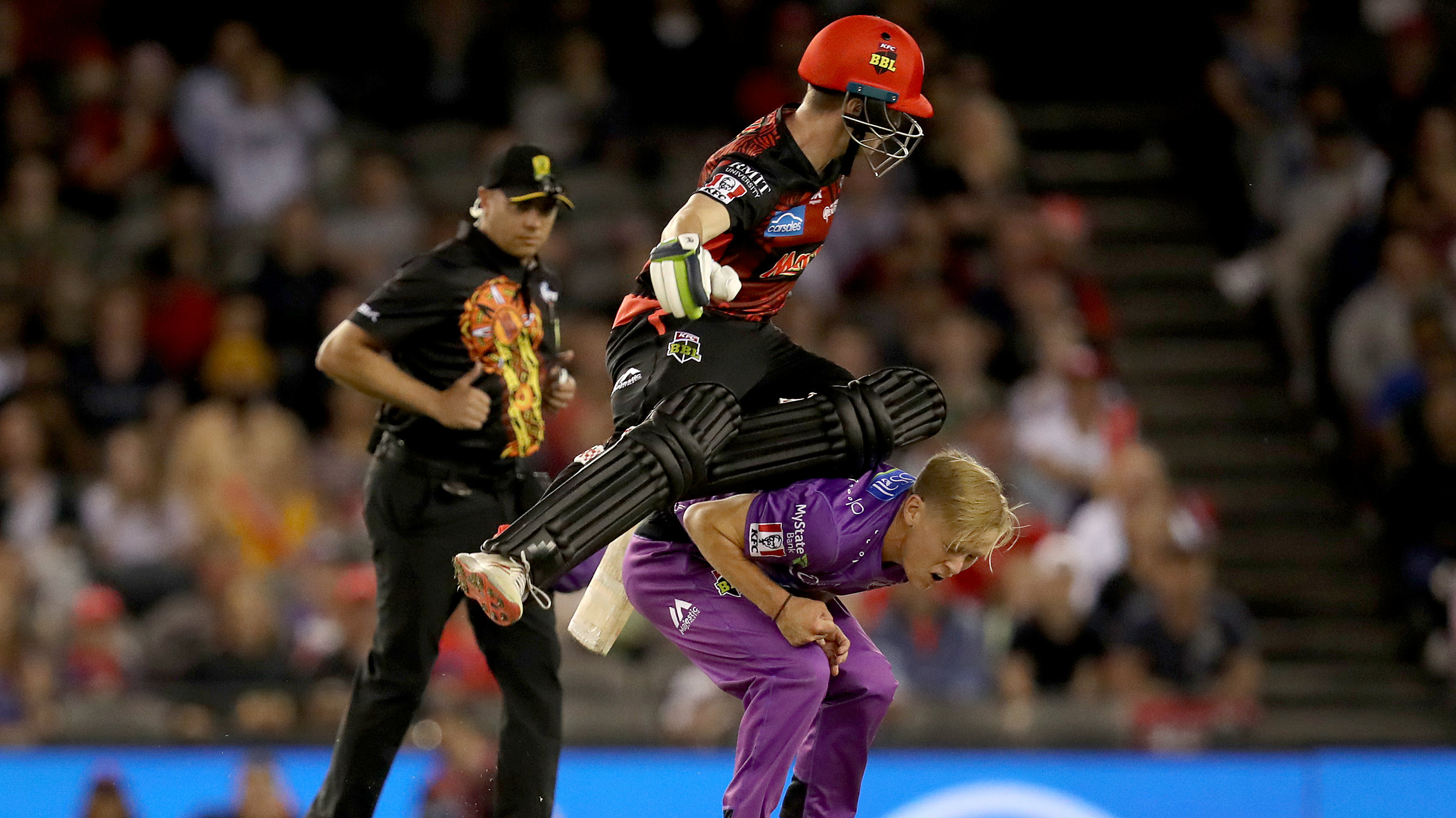 Sam Harper subbed out after scary clash with Nathan Ellis