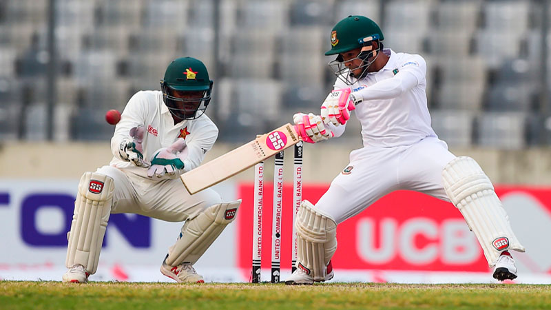 Shanto, Mominul hit fifties as Tigers trail by 25 runs  