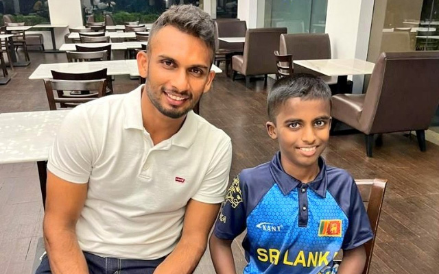 SL vs AUS: Dasun Shanaka meets young fan whose celebration in 3rd T20I went viral