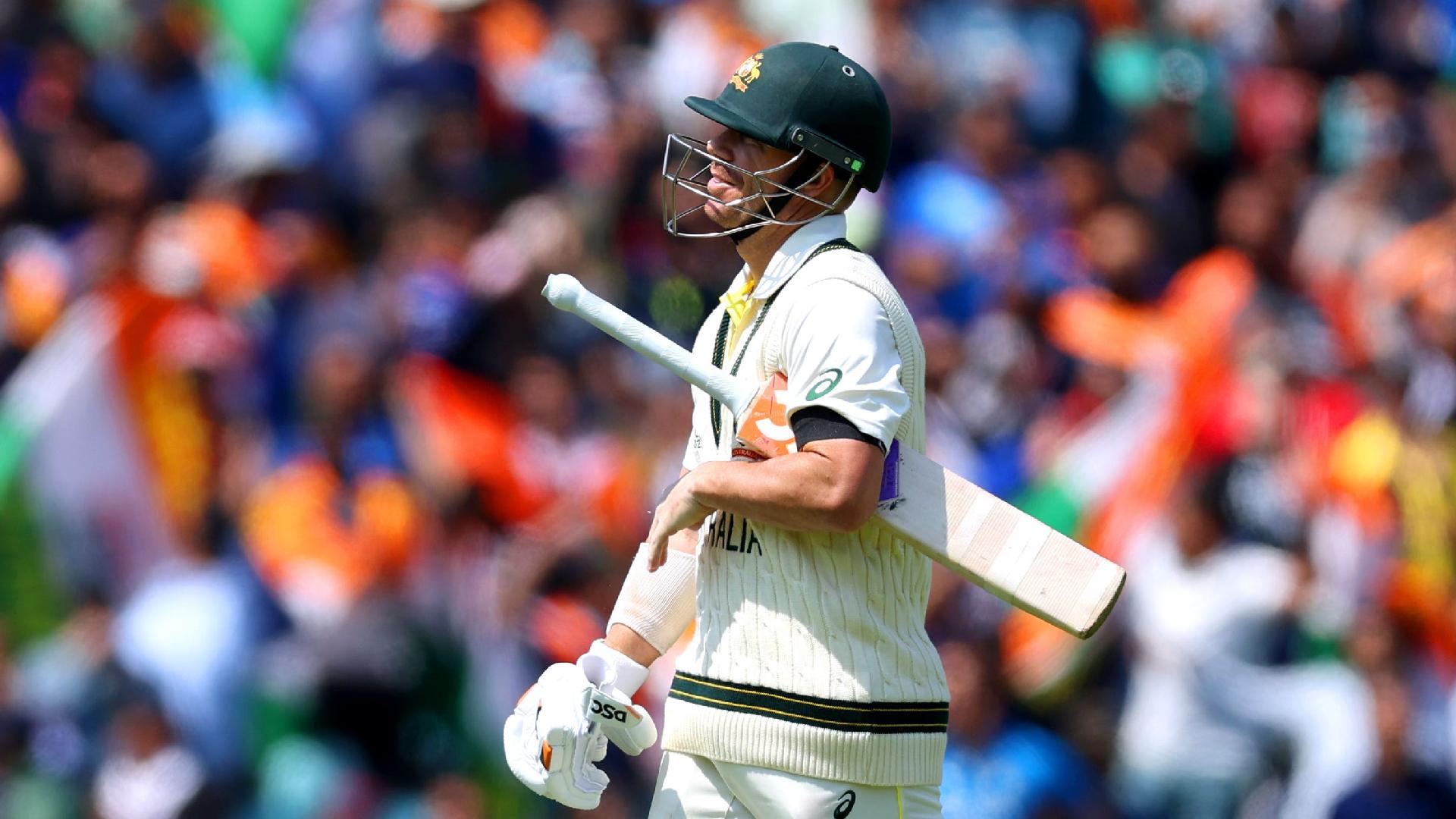 Warner out for 43 on day one of World Test Championship