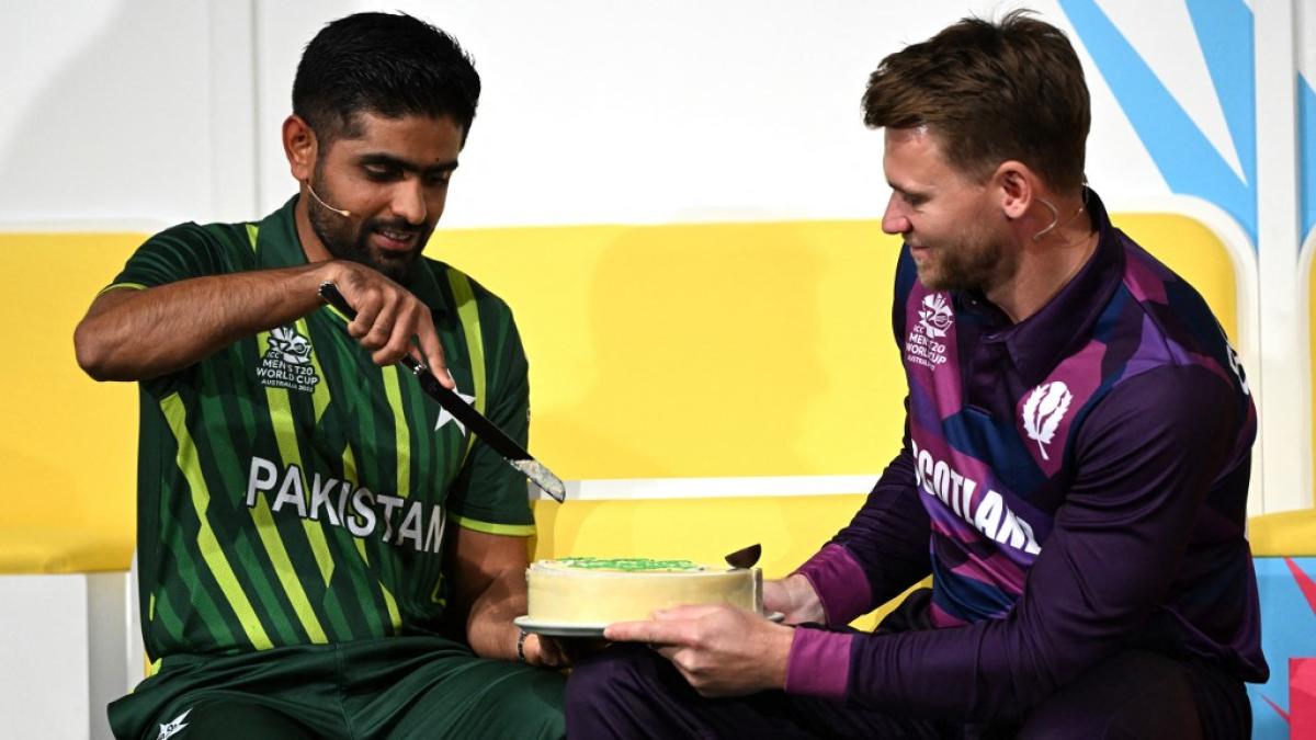 Watch: Babar Azam gets surprise birthday cake gift during Captains' Day at T20 World Cup