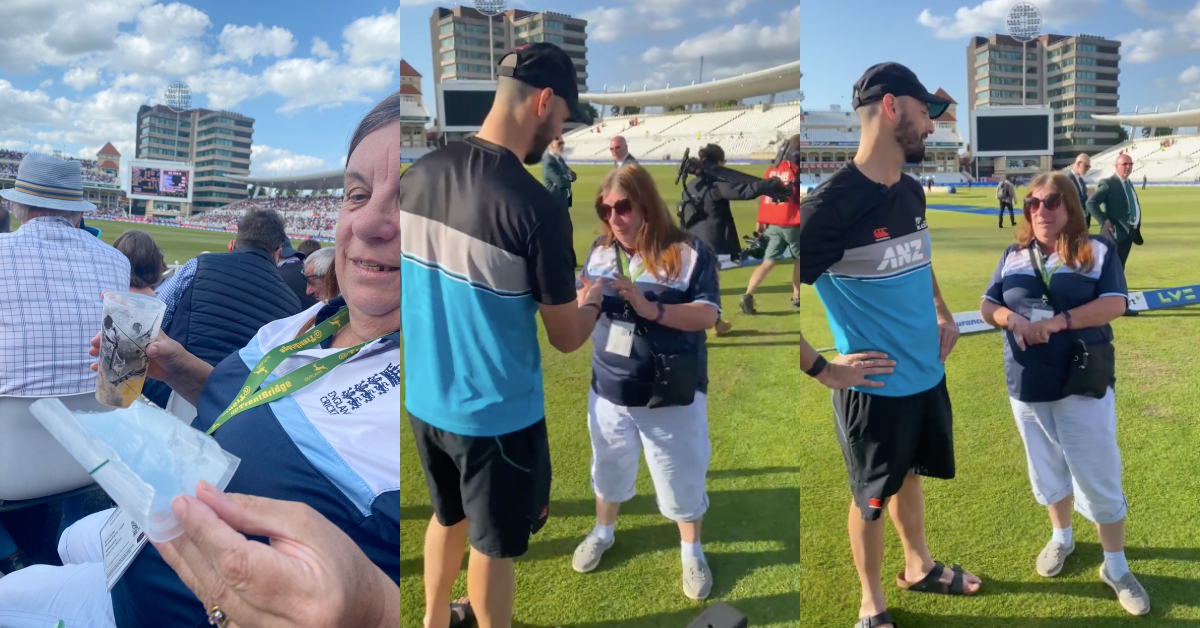 Watch: Daryl Mitchell Apologises To A Fan For Spilling Her Beer With A Six On Day 1 Of 2nd Test vs England In Nottingham