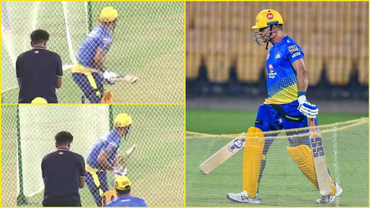 WATCH: MS Dhoni greats fans at MA Chidambaram Stadium with a massive sixer ahead of IPL 2020