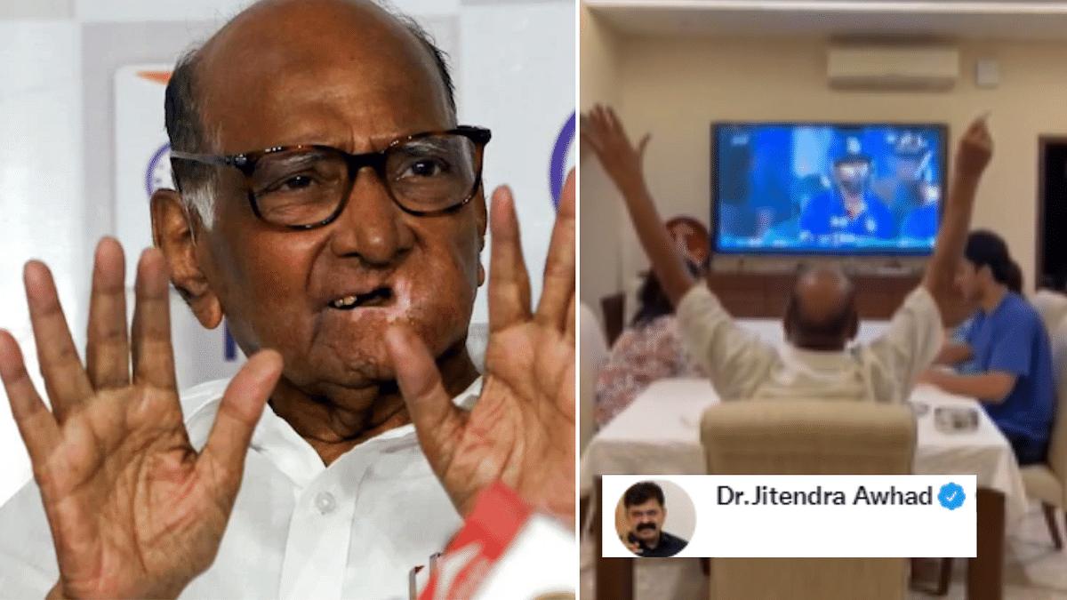 Watch: Sharad Pawar takes time out of busy schedule to watch IND vs PAK match; Jitendra Awhad reveals details over NCP chief's Mumbai-Pune enroute