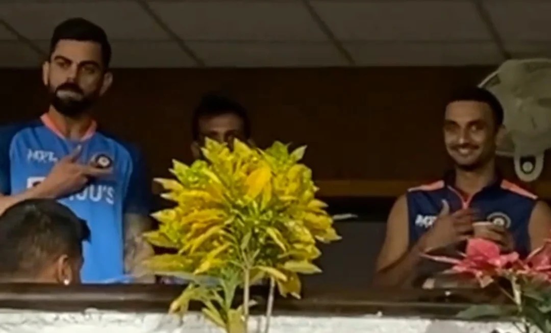 Watch: Virat Kohli Points Towards India Logo After Fans Chant 'RCB, RCB' Outside Dressing Room During IND vs AUS 2nd T20I In Nagpur