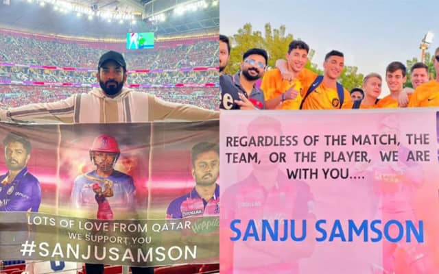 'We support you, lots of love from Qatar' - Fans sport Sanju Samson banners during FIFA World Cup 2022 match